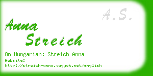 anna streich business card